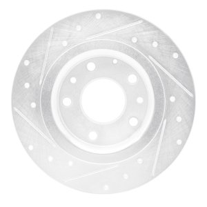 Mazda CX-3 Brake Rotor (1) - Rear Right - R1 Concepts - Drilled & Slotted - Silver - `16-`18